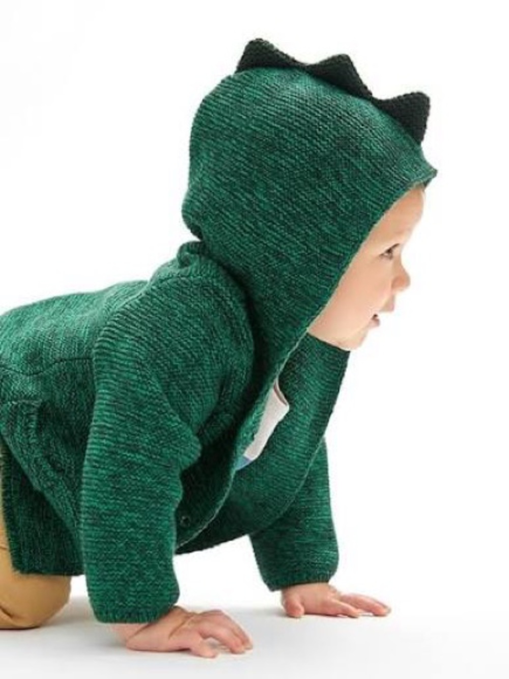 GAP Dark Green Hooded Knit Pea Coat for Kids